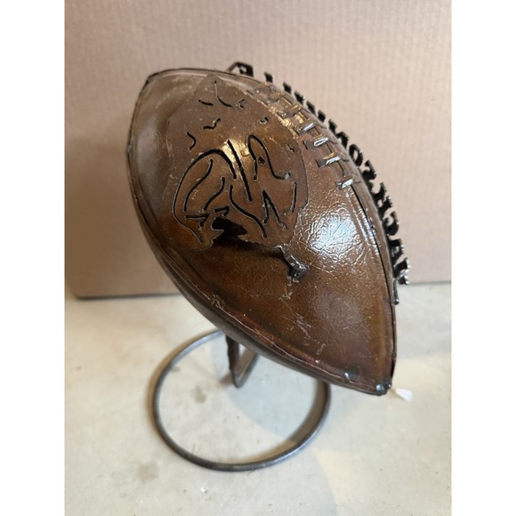 Jacksonville Jaguars Brass Metal Football With Stand Vintage Collectible RARE